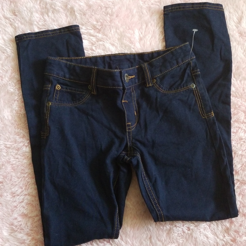 Girls 7-8 Dark Wash Blue Jeggings Jeans Medium